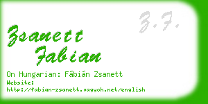 zsanett fabian business card